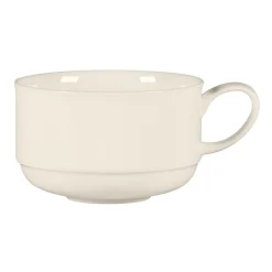 Tasse à thé empilable rond blanc porcelaine bone china 25 cl Ø 9,2 cm Bravura - RAK Best