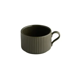 APS Tasse à thé empilable rond marron porcelaine 20 cl Ø 9 cm The Grid Best