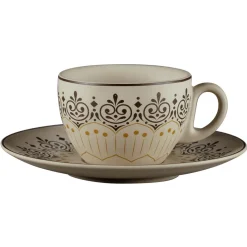 Tasse à thé rond Argila Décor Cartagena porcelaine 23 cl Ø 9 cm Earth - RAK Hot