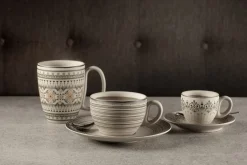 Tasse à thé rond Argila Décor Epura porcelaine 23 cl Ø 9 cm Earth - RAK Outlet