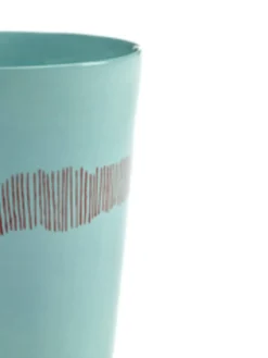 SERAX Tasse à thé rond azure swirl - stripes rouge grès émaillé 33 cl Ø 8,5 cm Feast By Ottolenghi Hot