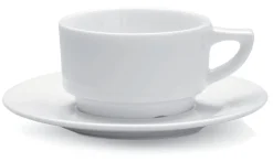 Tasse à thé rond blanc porcelaine 23 cl Ø 9 cm Cafett - PRO.MUNDI Online