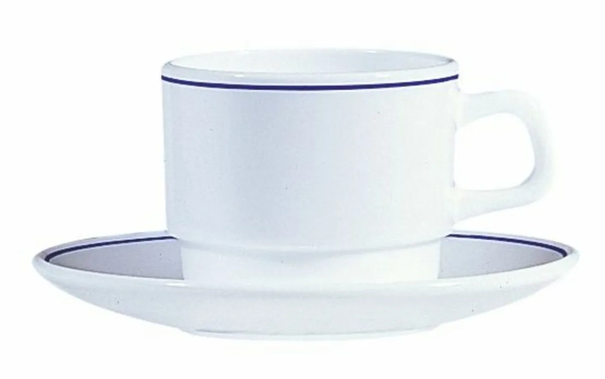 Tasse à thé rond blanc verre opal 19 cl Ø 7,8 cm Restaurant Filet Bleu - ARCOROC Hot