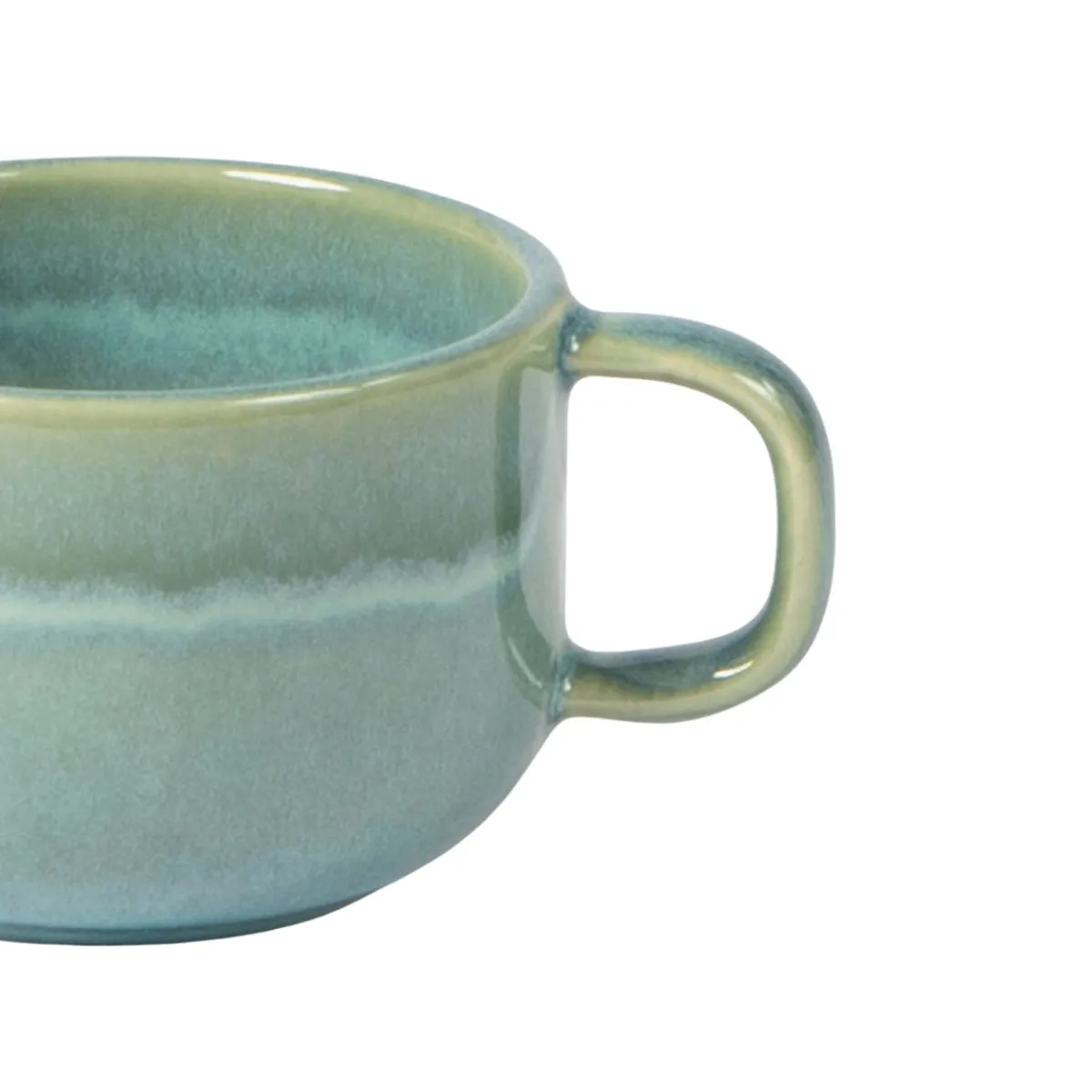 ACCOLADE Tasse à thé rond bleu grès émaillé 21 cl Ø 8,5 cm Magic Discount