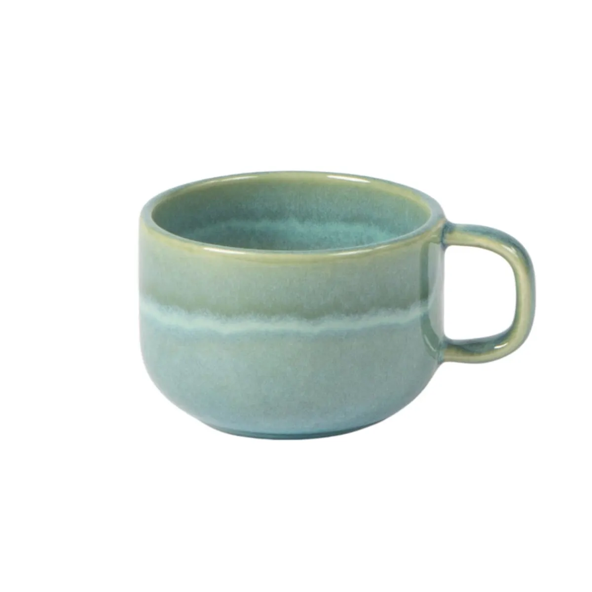 ACCOLADE Tasse à thé rond bleu grès émaillé 21 cl Ø 8,5 cm Magic Discount