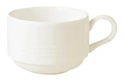 Tasse à thé rond ivoire porcelaine vitrifiée 18 cl Ø 8,5 cm Rondo - RAK Discount