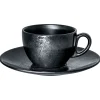 RAK Tasse à thé rond noir porcelaine vitrifiée 20 cl Ø 8,7 cm Karbon Sale
