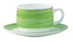 ARCOROC Tasse à thé rond vert verre opal 19 cl Ø 7,8 cm Brush Clearance