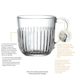 Tasse transparent verre pressé 25 cl Ø 8,5 cm Ouessant - LA ROCHERE Hot