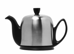 Théière avec couvercle noir porcelaine 70 cl Ø 22,5 cm Salam - DEGRENNE Clearance