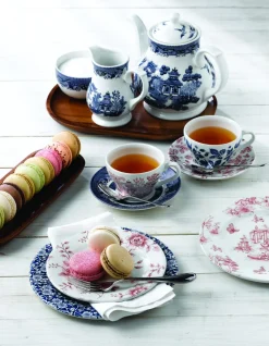 CHURCHILL Théière avec couvercle rond Sandrigham Willow Blue porcelaine vitrifiée 42 cl Vintage Prints Willow Best