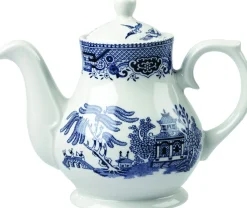 CHURCHILL Théière avec couvercle rond Sandrigham Willow Blue porcelaine vitrifiée 42 cl Vintage Prints Willow Best