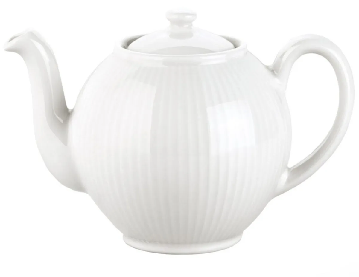 PILLIVUYT Théière blanc porcelaine culinaire 50 cl Plisse New