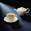 Théière & couvercle ovale blanc porcelaine bone china 58,5 cl Ø 12,2 cm Bravura - RAK Hot