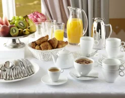 Théière rond blanc porcelaine 40 cl Ø 11 cm Slim O - PRO.MUNDI Clearance
