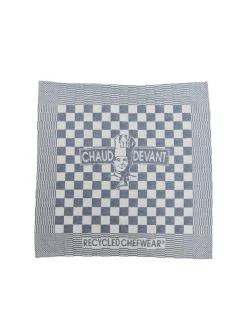 Torchon recyclé carré bleu 65x65 cm coton (3 pièces) - CHAUD DEVANT New