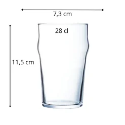 ARCOROC Verre à bière verre trempé 28 cl Nonic Clearance