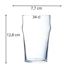 ARCOROC Verre à bière verre trempé 34 cl Nonic Hot