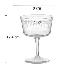 BORMIOLI ROCCO Verre à cocktail fizz verre 22 cl Novecento Art Deco Outlet