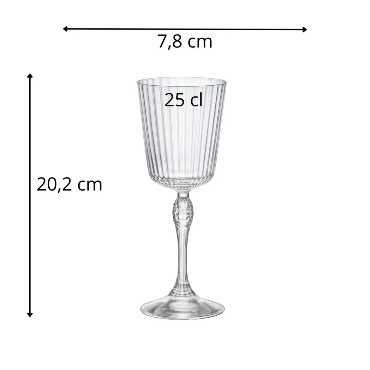 Verre à cocktail verre cristallin 25 cl America 20s - BORMIOLI ROCCO Best