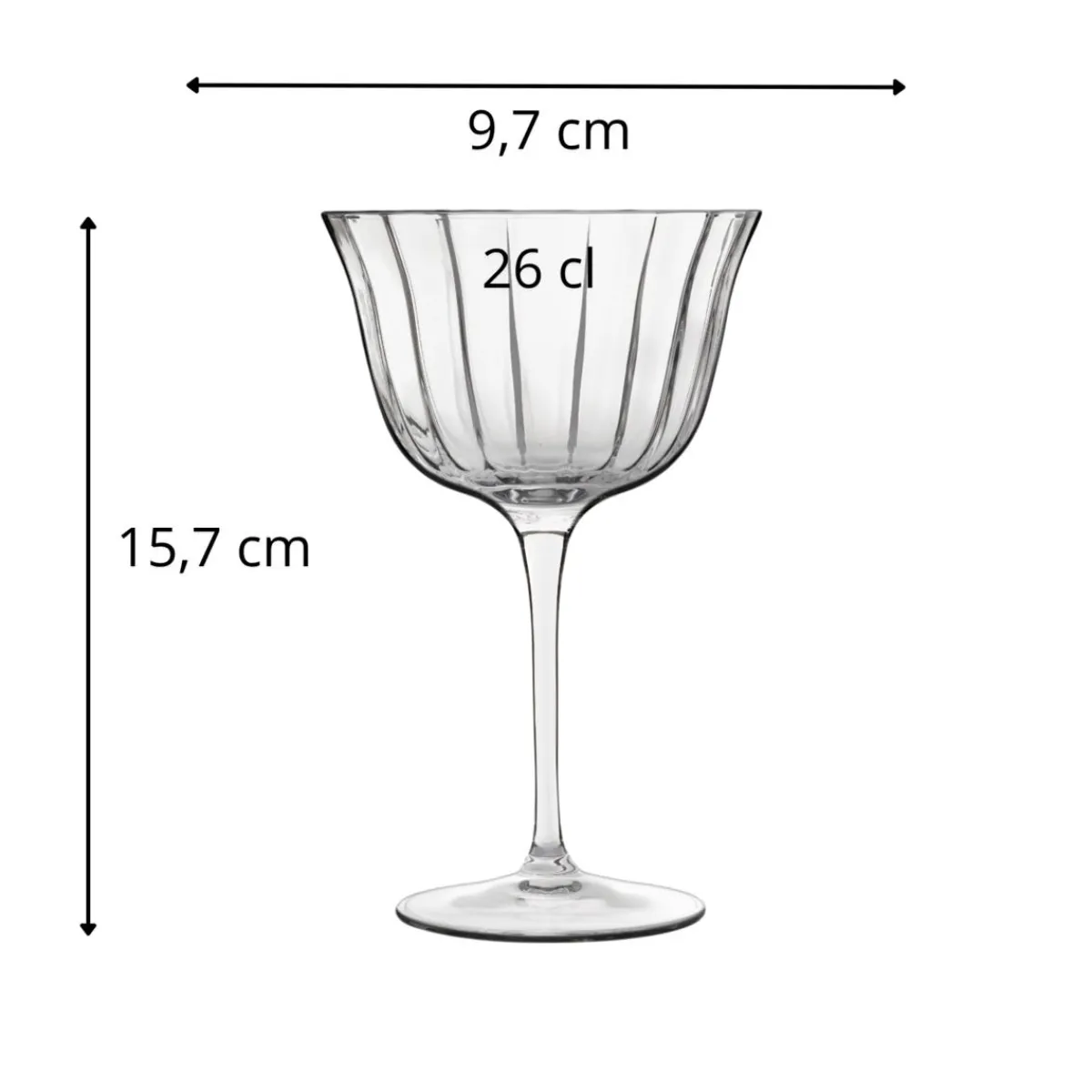 Verre à pied cocktail verre cristallin 26 cl Bach - LUIGI BORMIOLI Best
