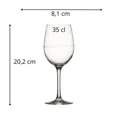Verre à pied jaugé ellipse verre cristallin 35 cl Cabernet - CHEF & SOMMELIER Hot