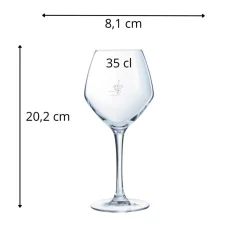 CHEF & SOMMELIER Verre à pied jaugé grappe verre cristallin 35 cl Cabernet Vin Jeunes Discount