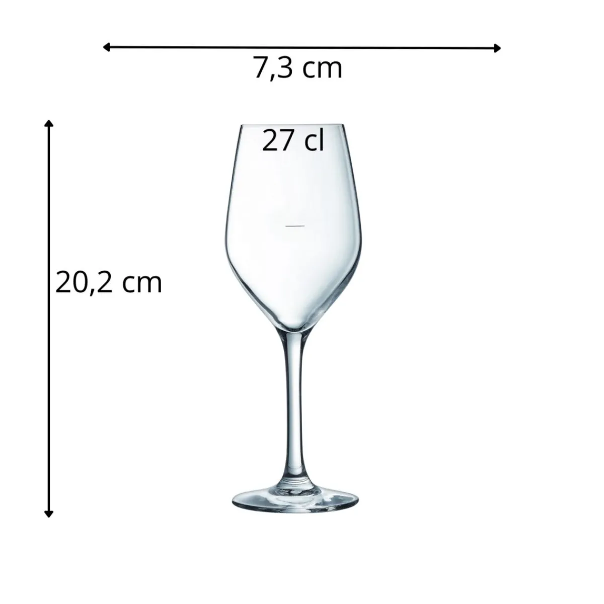 PRO.MUNDI Verre à pied jaugé verre 27 cl Allegro Discount