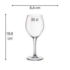 Verre à pied multi-usages verre trempé 35 cl Milano - BORMIOLI ROCCO