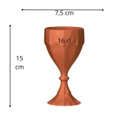SAINT ROMAIN Verre à pied terracotta fibre végétale 16 cl Banquise Liliroc Outlet