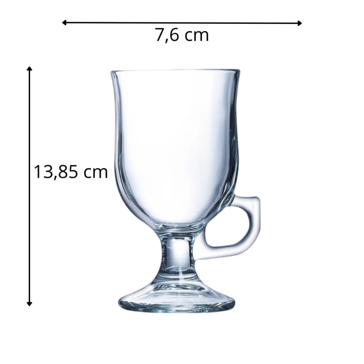 Verre à pied transparent verre trempé Ø 7,6 cm Irish Coffee - ARCOROC Discount
