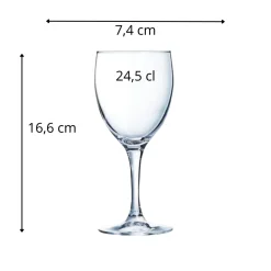 Verre à pied verre 24,5 cl Elegance - ARCOROC Hot