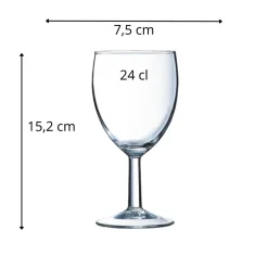 ARCOROC Verre à pied verre 24 cl Savoie