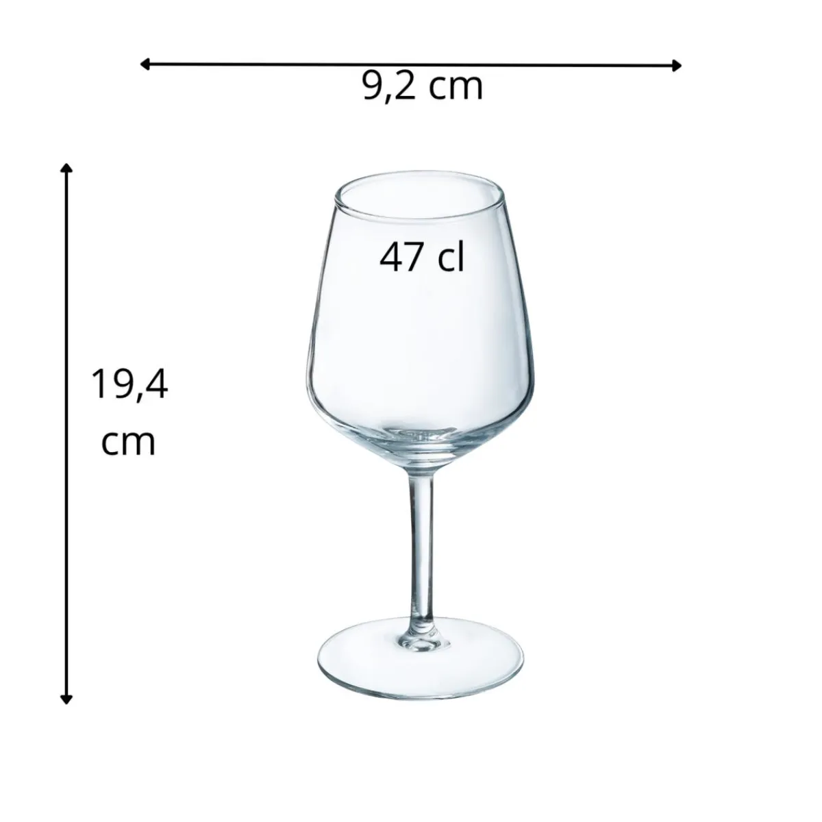 Verre à pied verre 47 cl Silhouette - ARCOROC Hot