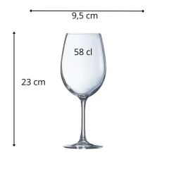 Verre à pied verre cristallin 58 cl Cabernet - CHEF & SOMMELIER Clearance