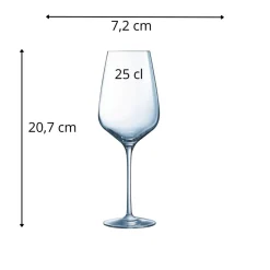 Verre à pied verre cristallin 25 cl Sublym - CHEF & SOMMELIER Outlet
