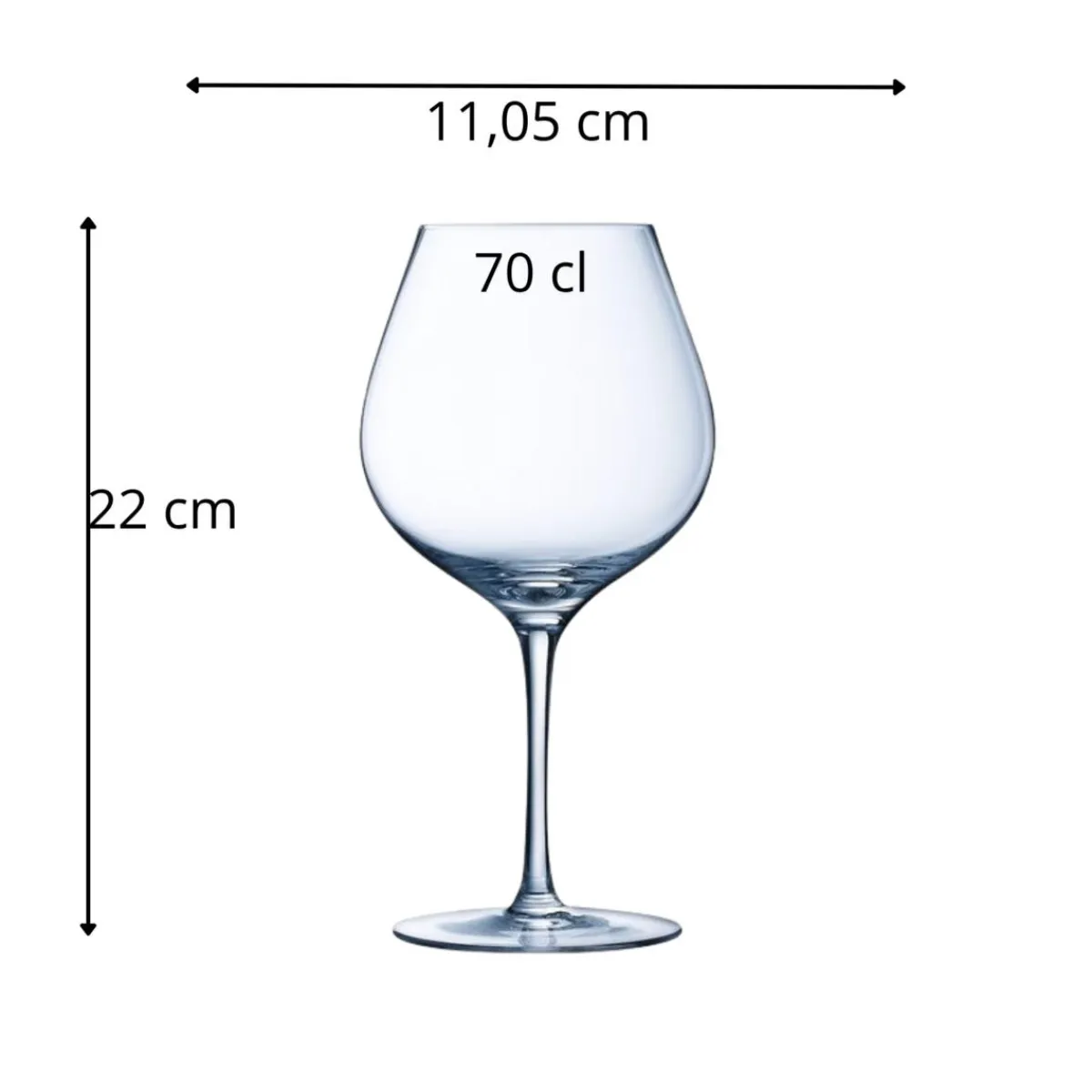 Verre à pied verre cristallin 70 cl Cabernet - CHEF & SOMMELIER Sale