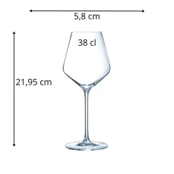 CRISTAL D'ARQUES Verre à pied verre cristallin 38 cl Ultime New