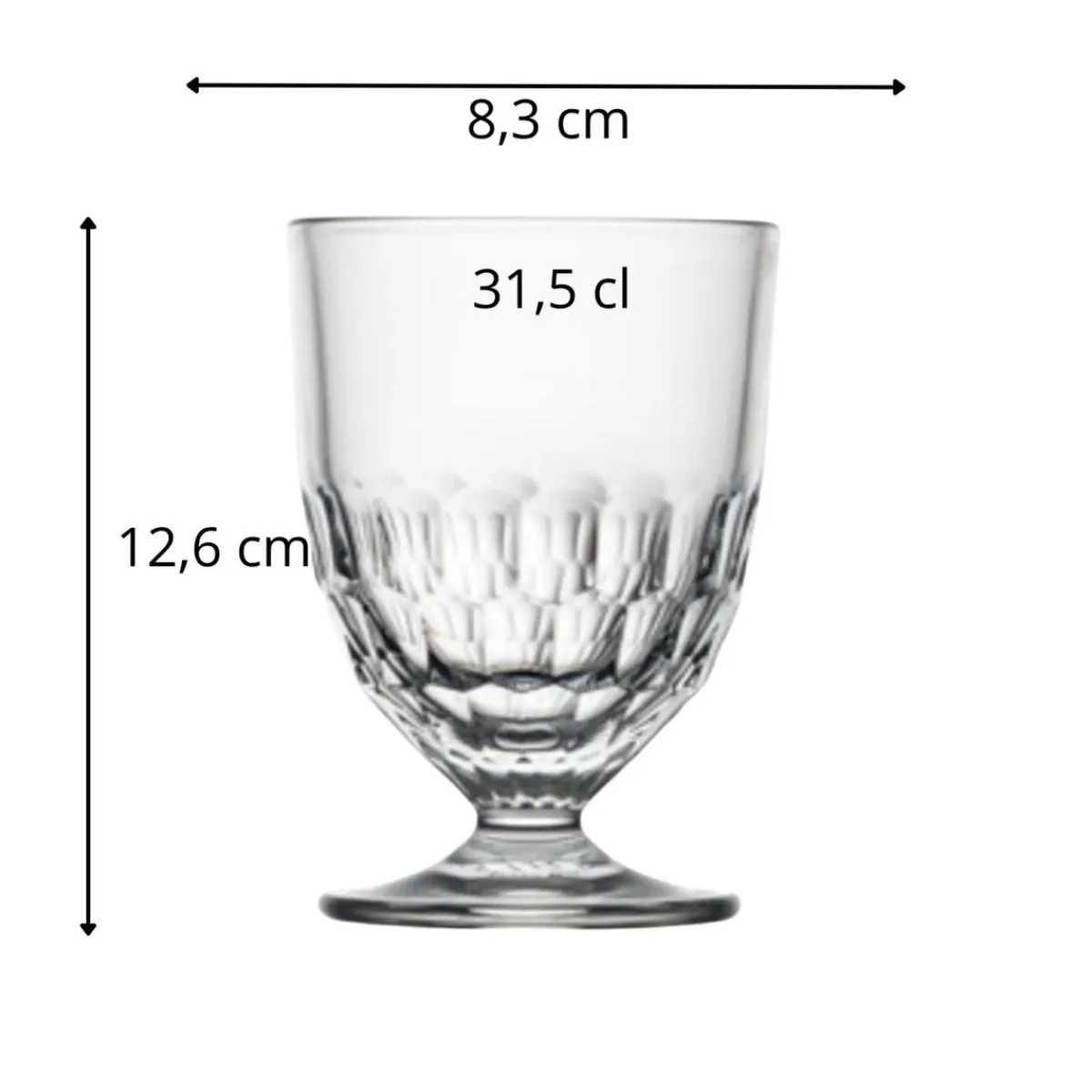 Verre à pied verre pressé 31,5 cl Artois - LA ROCHERE Clearance