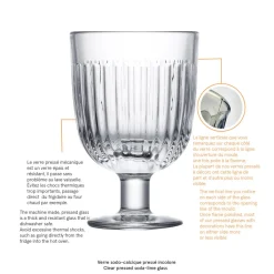 LA ROCHERE Verre à pied verre pressé 22 cl Ouessant Discount