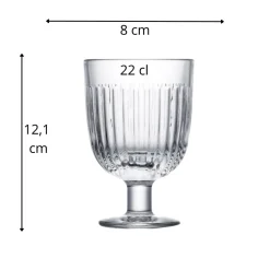 LA ROCHERE Verre à pied verre pressé 22 cl Ouessant Discount