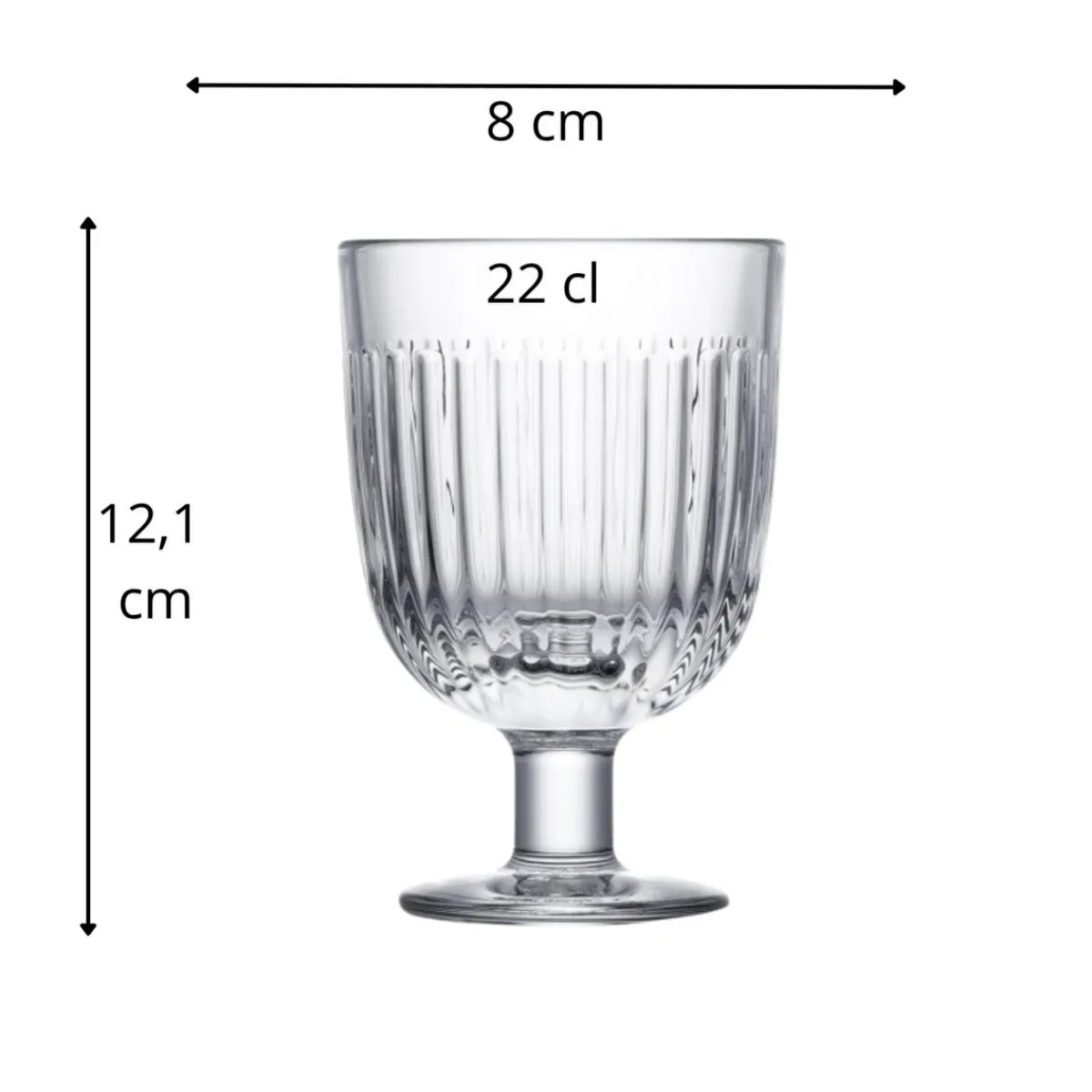 LA ROCHERE Verre à pied verre pressé 22 cl Ouessant Discount