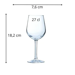 ARCOROC Verre à pied verre trempé 27 cl Domaine Best