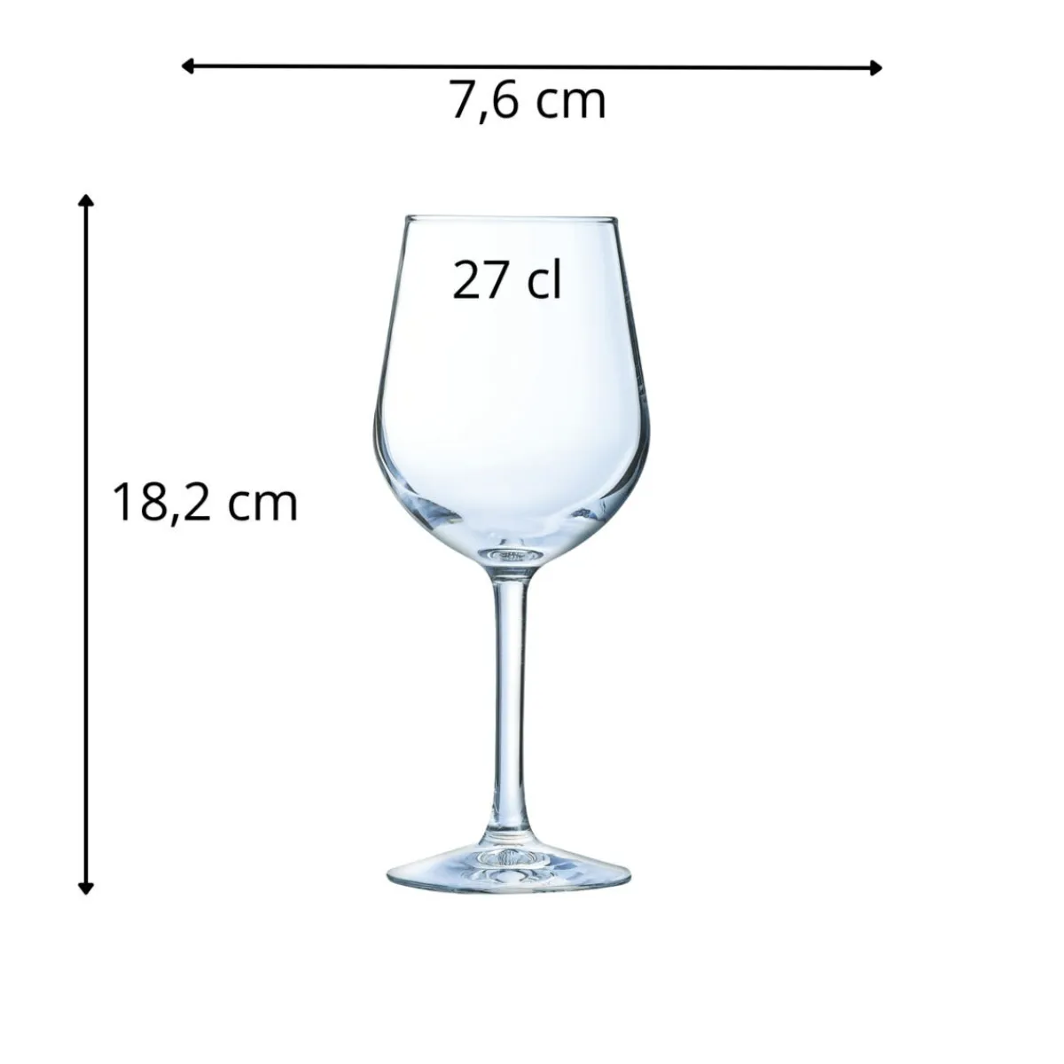 ARCOROC Verre à pied verre trempé 27 cl Domaine Best