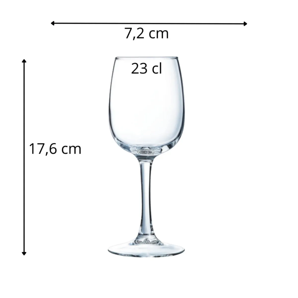 Verre à pied verre trempé 23 cl Elisa - ARCOROC Clearance