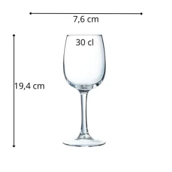 ARCOROC Verre à pied verre trempé 30 cl Elisa Clearance
