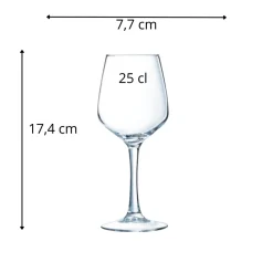 Verre à pied verre trempé 25 cl Lineal - ARCOROC Online