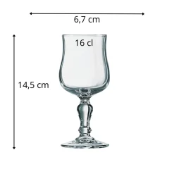 ARCOROC Verre à pied verre trempé 16 cl Normandie