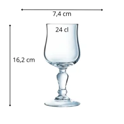 Verre à pied verre trempé 24 cl Normandie - ARCOROC Online