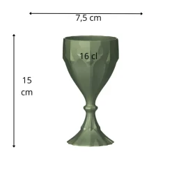 SAINT ROMAIN Verre à pied vert fibre végétale 16 cl Banquise Liliroc Outlet